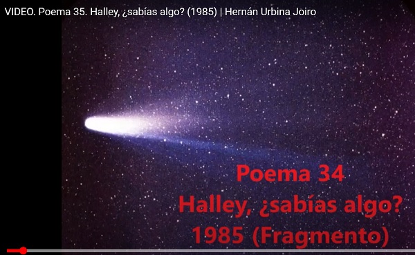 Hernán Urbina Joiro Poema Halley sabías algo 1985