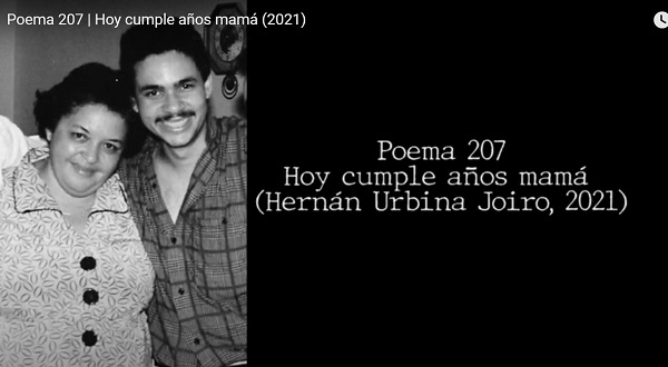 Hernán Urbina Joiro Poema Hoy cumple años mamá 16 agosto