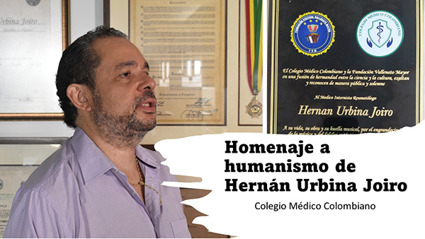 Homenaje a humanismo de Urbina en Colegio Médico Colombiano